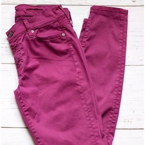 7 For All Mankind Fuchsia Skinny Pants Women's 28